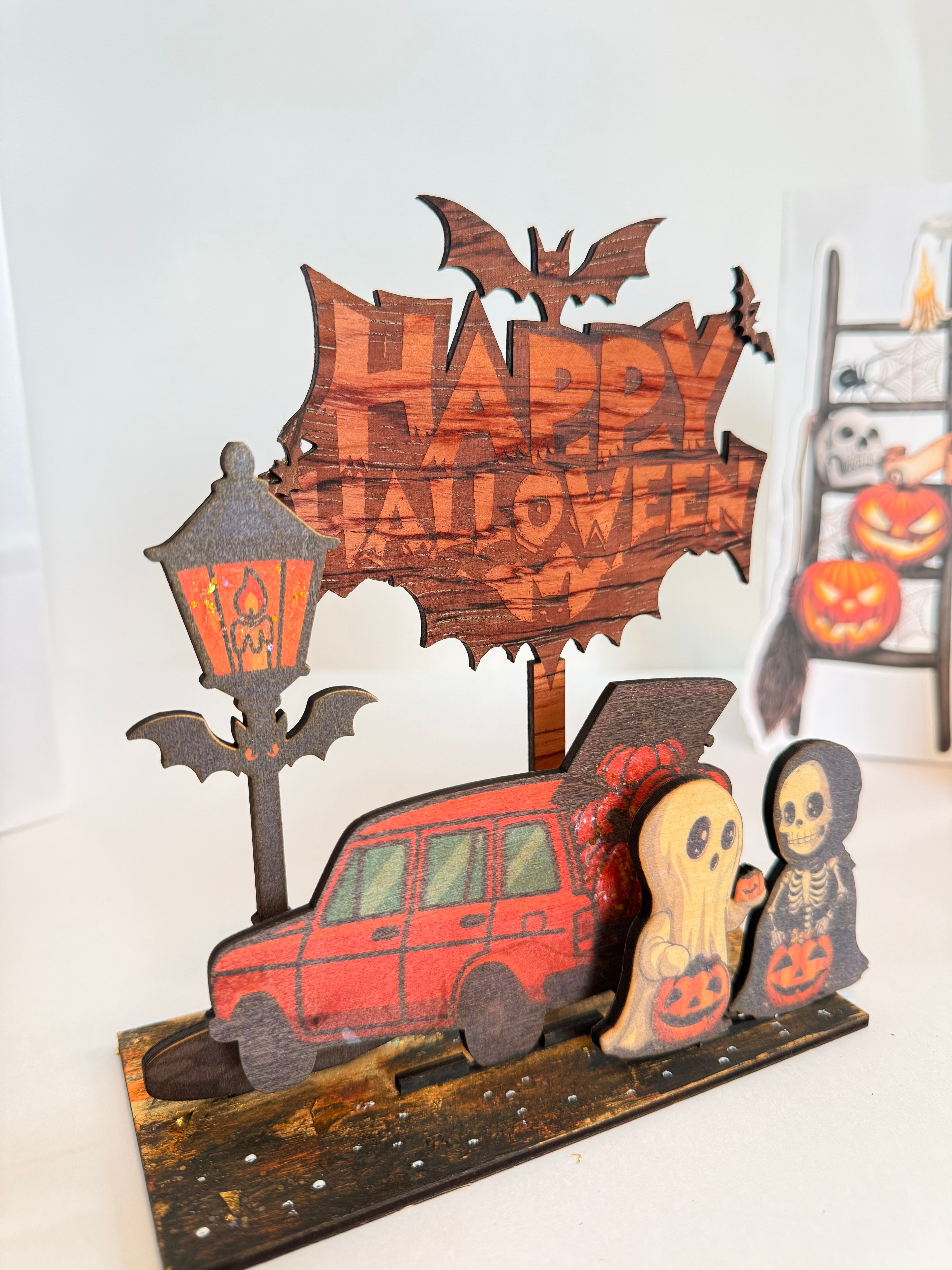 Halloween Wooden Detachable Decor – Personalized Handmade Gift