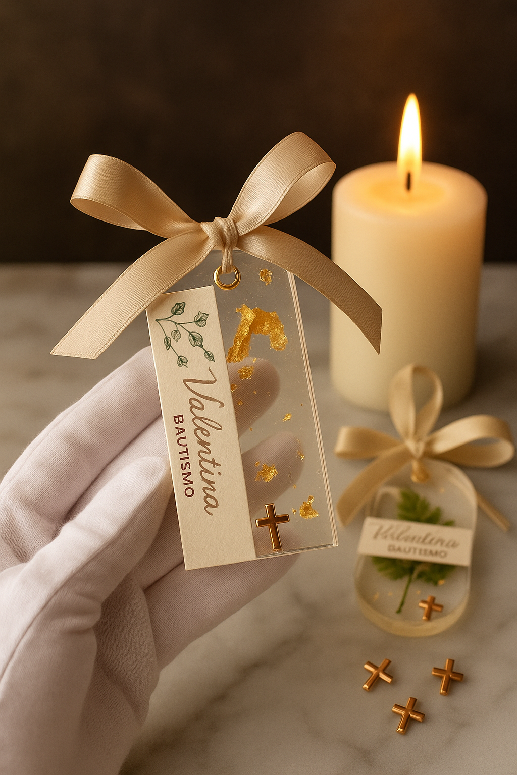 “Gold Foil Botanical Glycerin Soap – Handmade E-Vitamin Bath Favor”