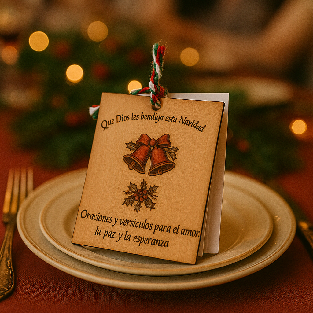 ibrito de la Biblia con Tapa de Madera – Edición de Navidad