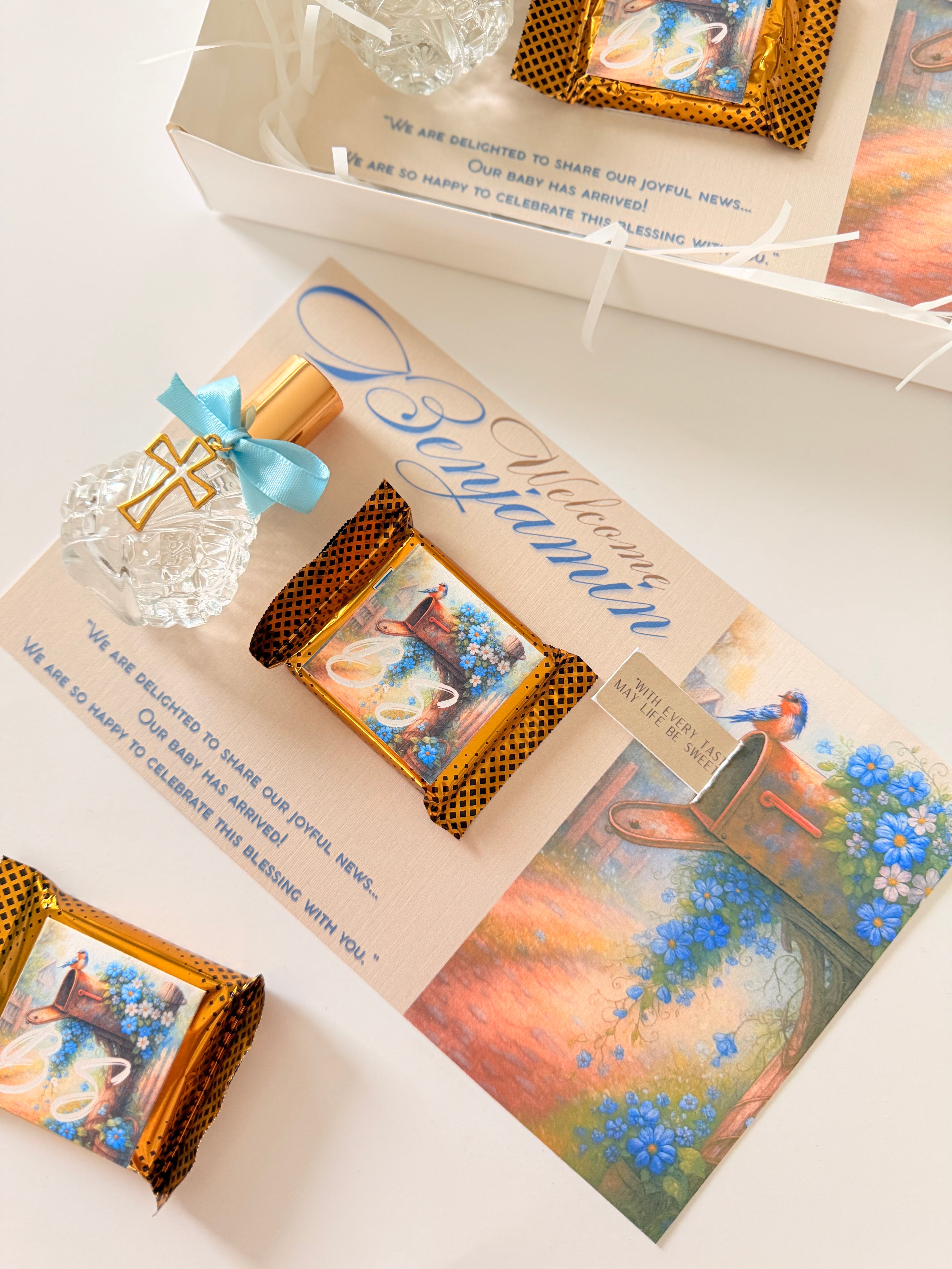 Premium Mini Cologne & Chocolate Gift Set – Personalized