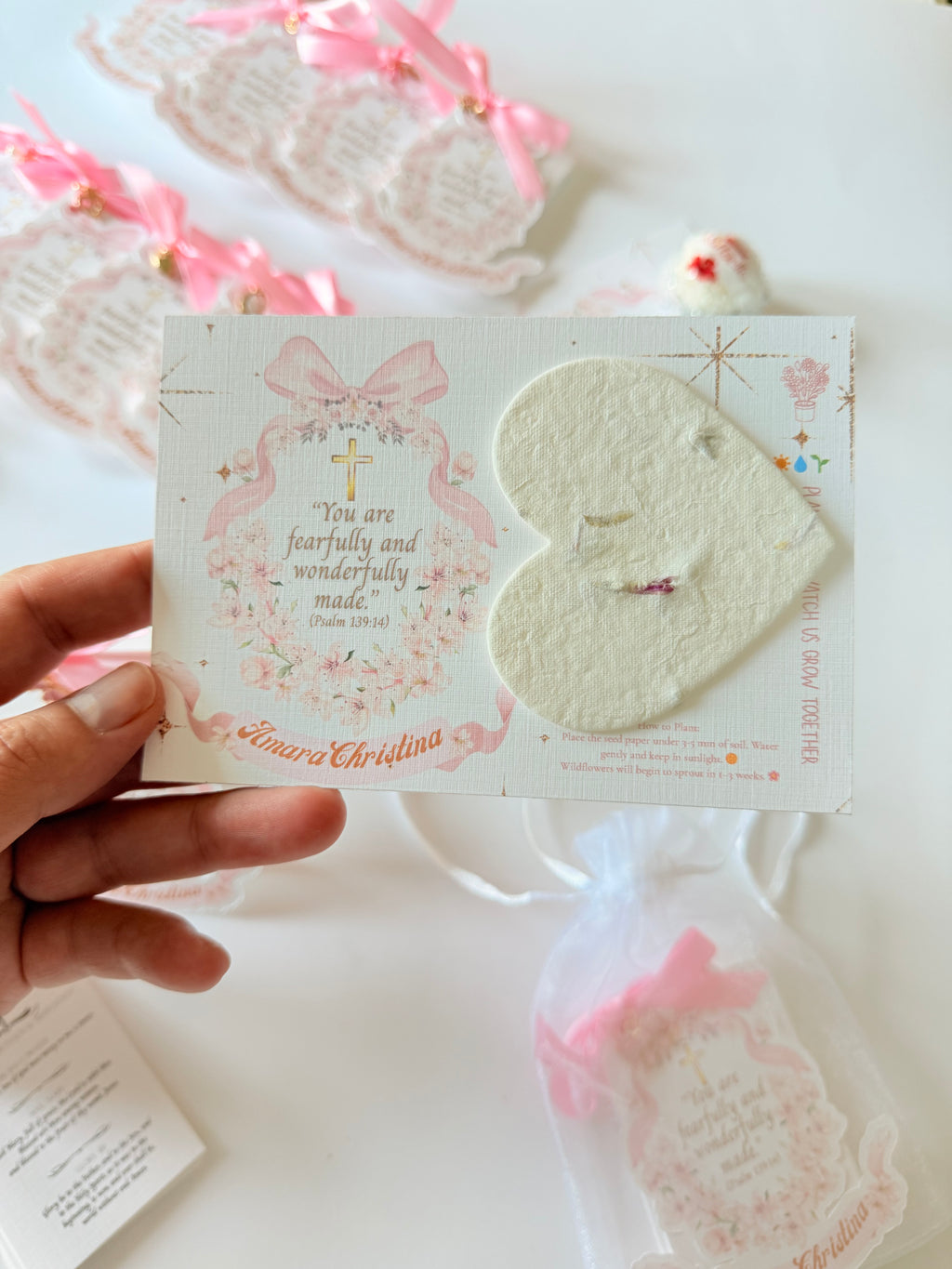 Heart-Shaped Seed Paper Card – Personalized Blooming Gift
