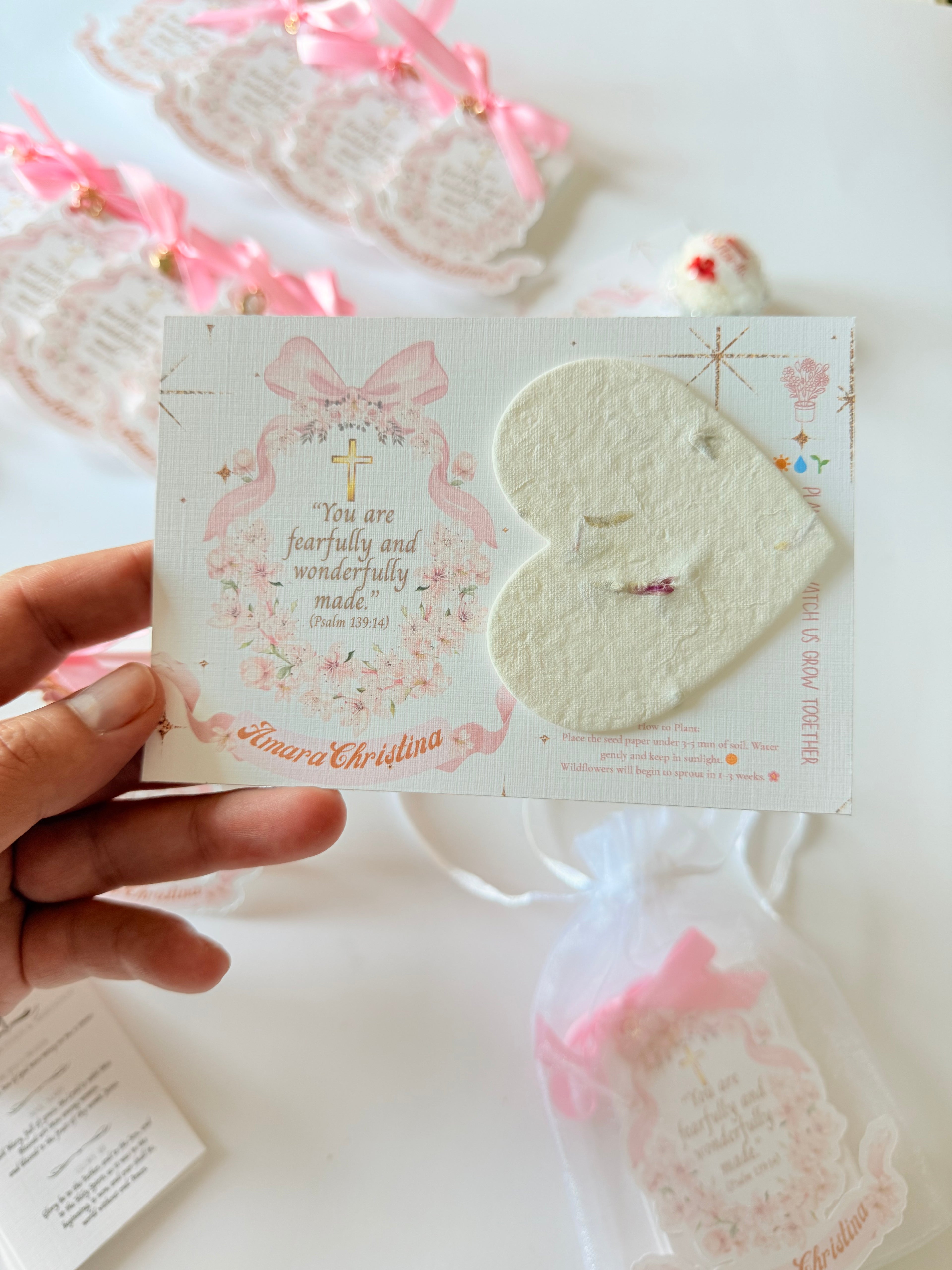 Heart-Shaped Seed Paper Card – Personalized Blooming Gift