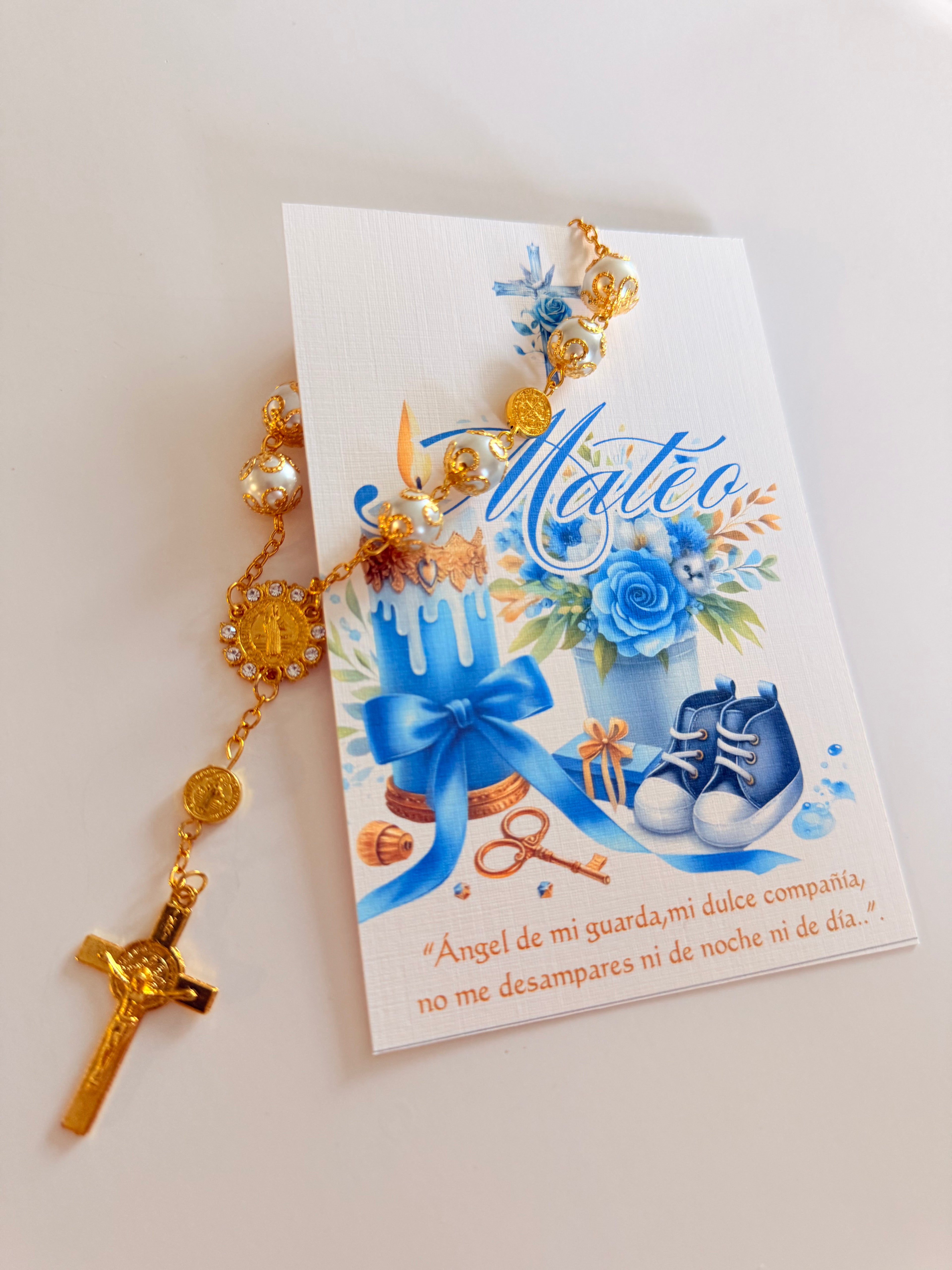 Rosary Favor – Personalized with Baby Name & Date