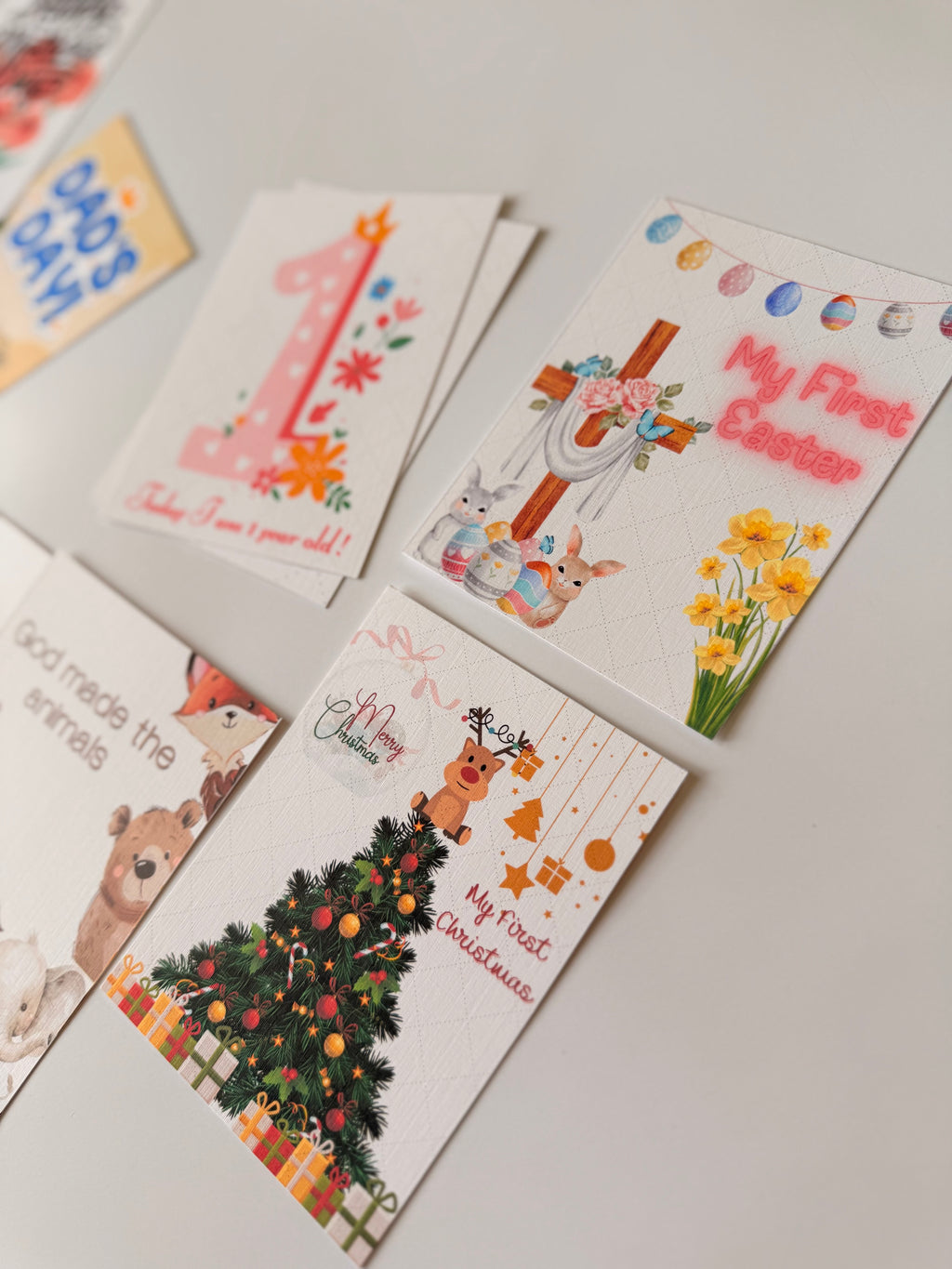 Baby Milestone & Blessing Cards – Set of 40