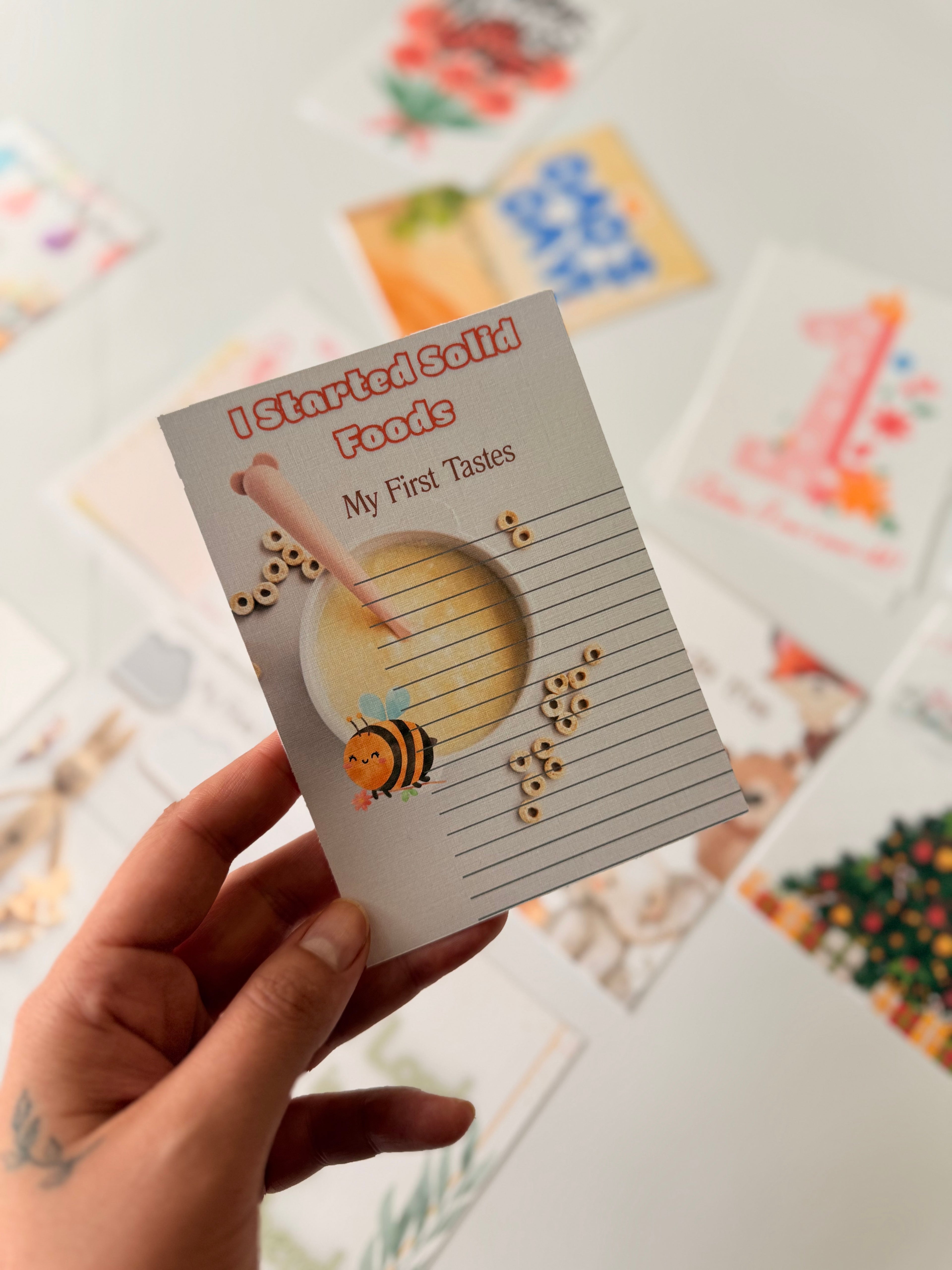Baby Milestone & Blessing Cards – Set of 40