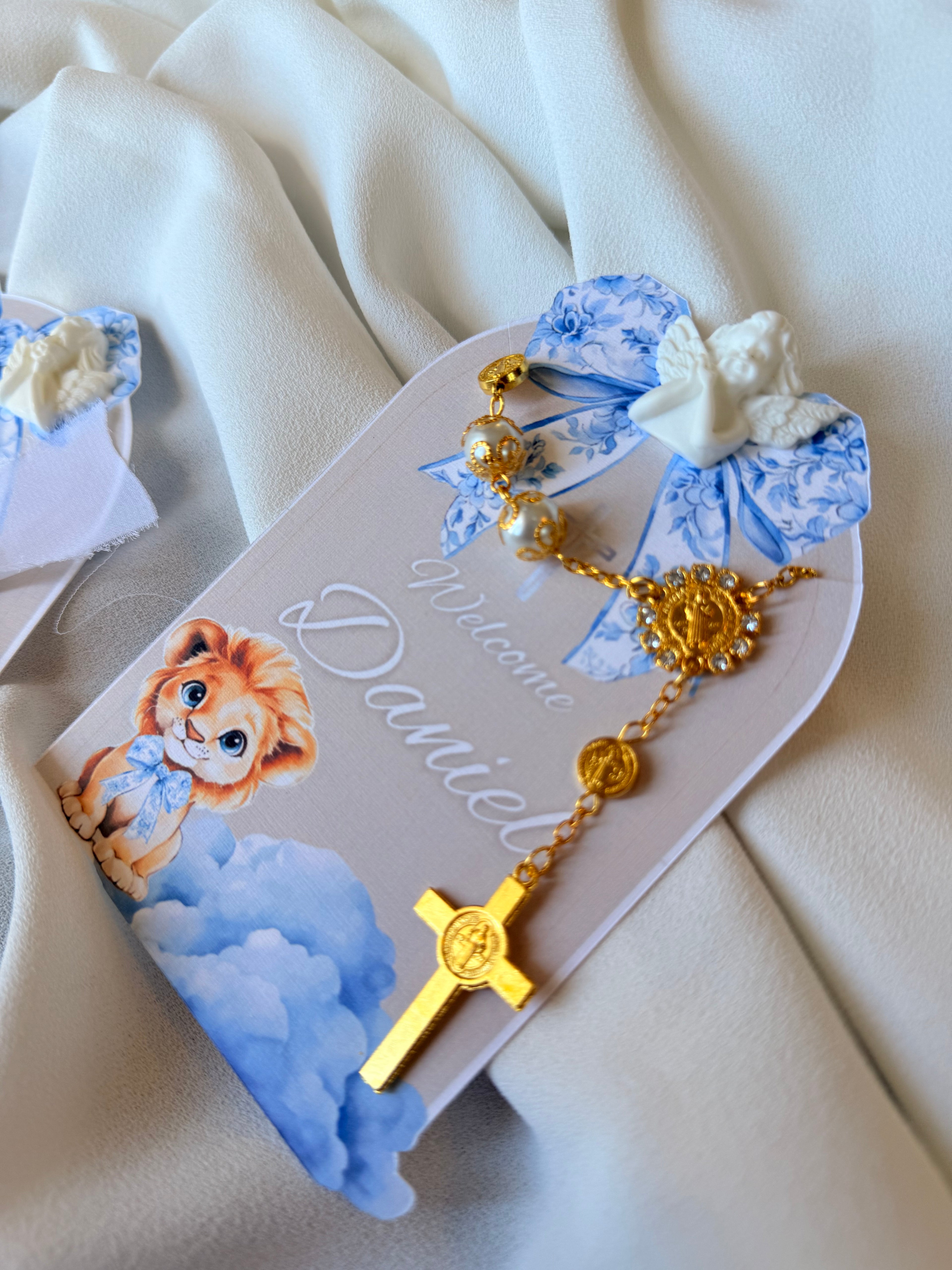 Rosary Favor – Personalized with Baby Name & Date