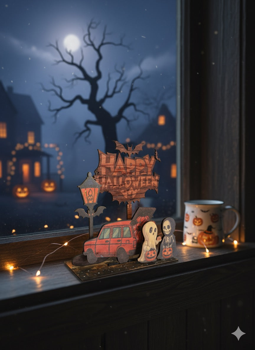 Halloween Wooden Detachable Decor – Personalized Handmade Gift