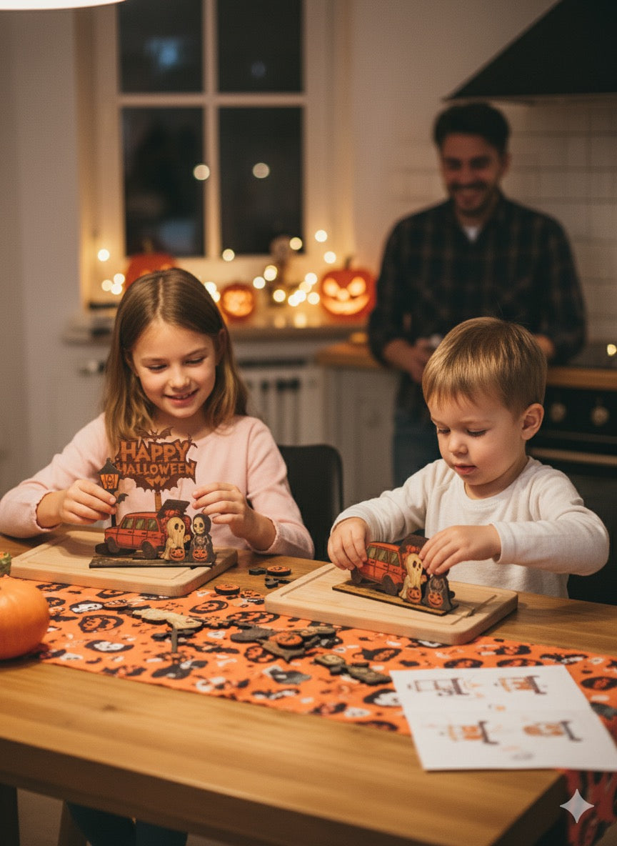 Halloween Wooden Detachable Decor – Personalized Handmade Gift