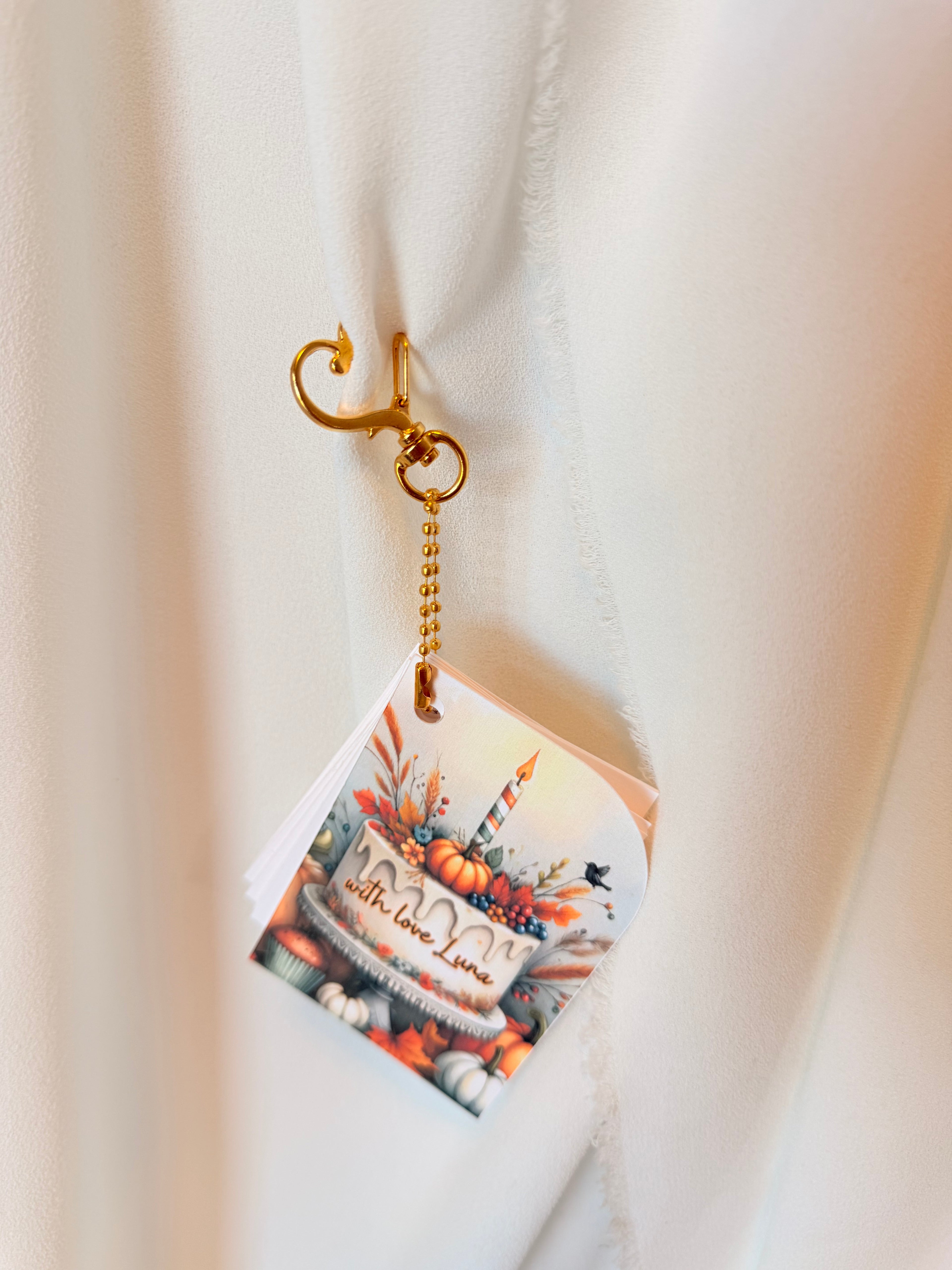 Personalized Mini Bible Booklet Keychain – Baby Blessing Gift