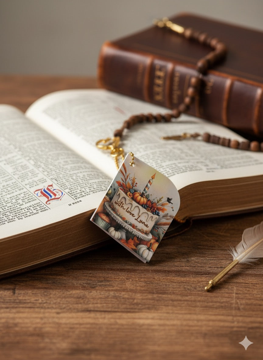 Personalized Mini Bible Booklet Keychain – Baby Blessing Gift