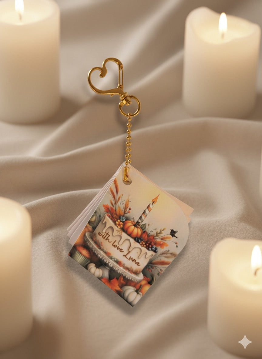 Personalized Mini Bible Booklet Keychain – Baby Blessing Gift