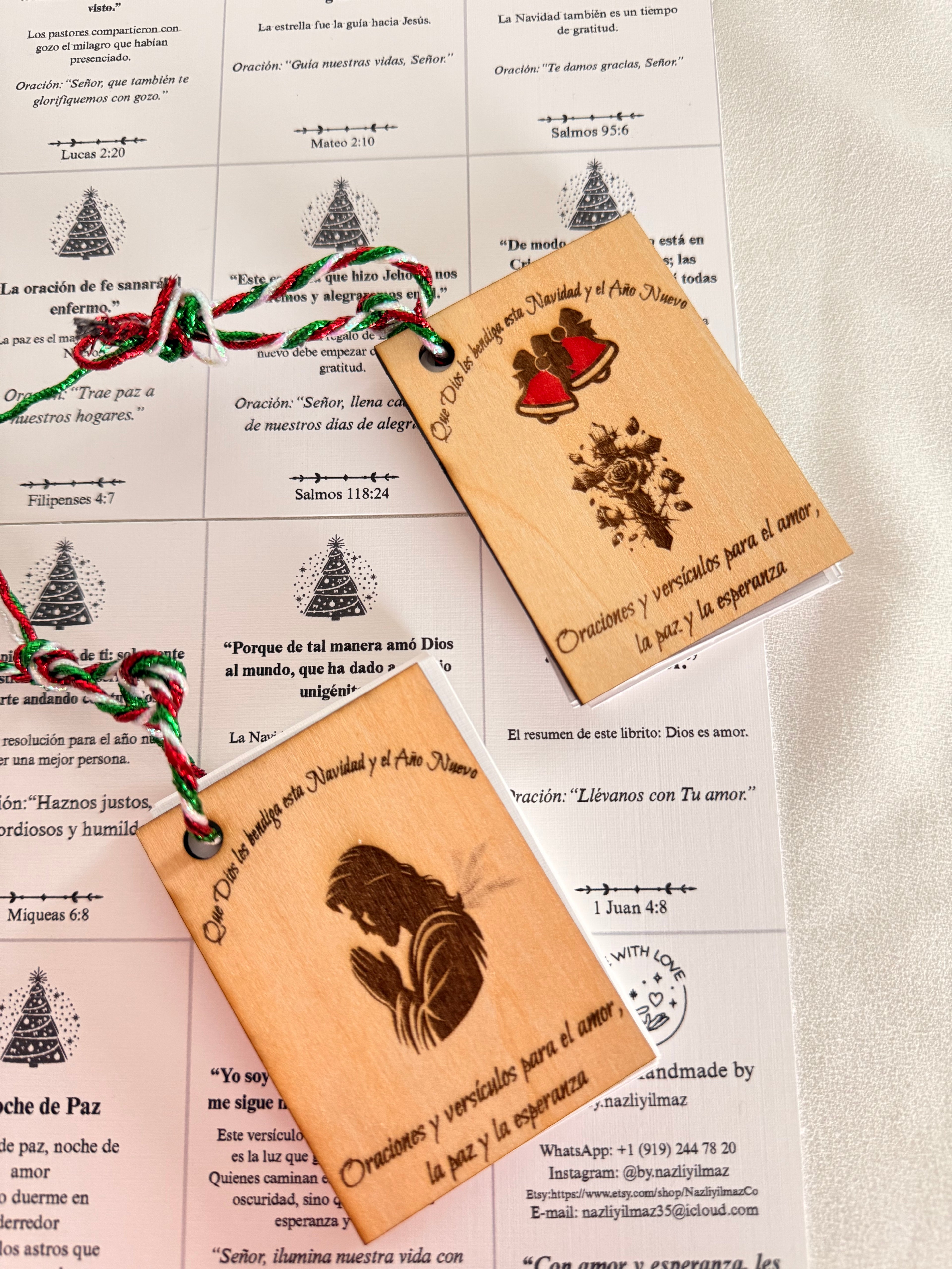 ibrito de la Biblia con Tapa de Madera – Edición de Navidad