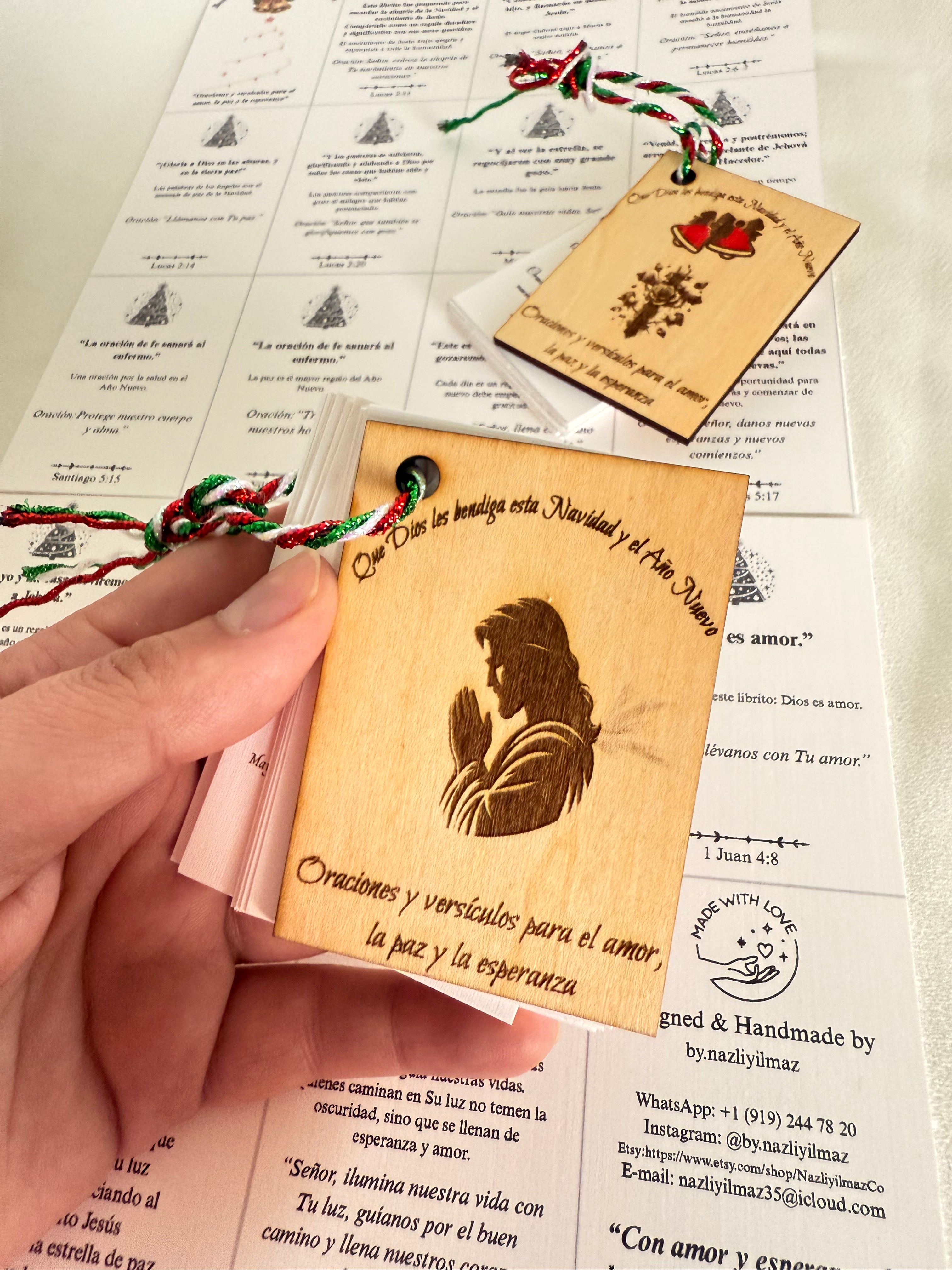 ibrito de la Biblia con Tapa de Madera – Edición de Navidad