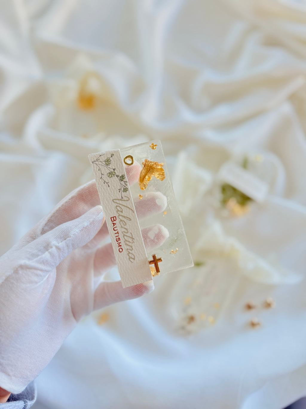 “Gold Foil Botanical Glycerin Soap – Handmade E-Vitamin Bath Favor”