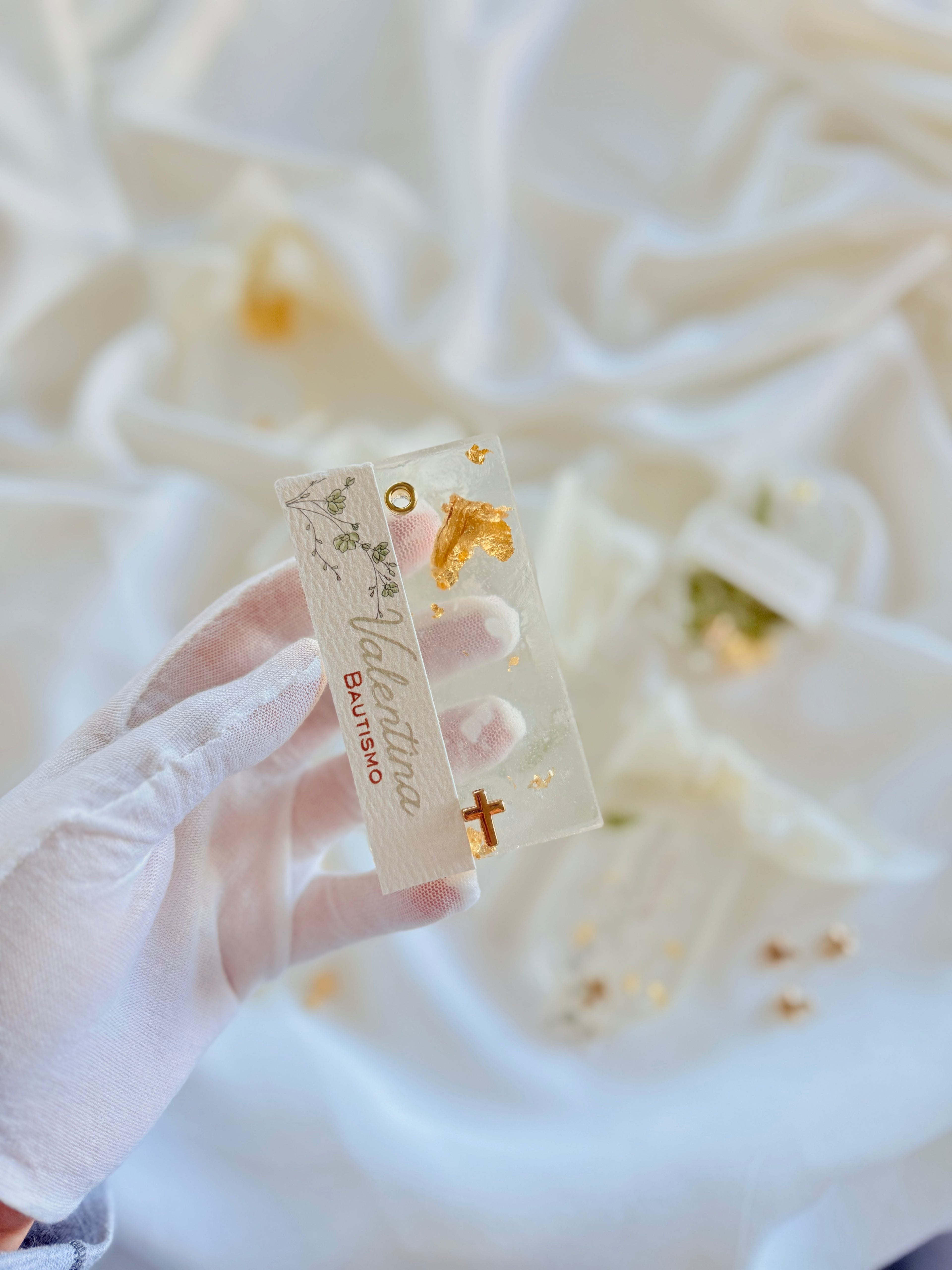 “Gold Foil Botanical Glycerin Soap – Handmade E-Vitamin Bath Favor”