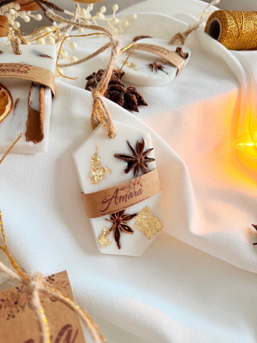 First Communion Favor | Personalized Scented Wax Sachet | Orange & Cinnamon Decor | Baptism Gift | Handmade Religious Keepsake