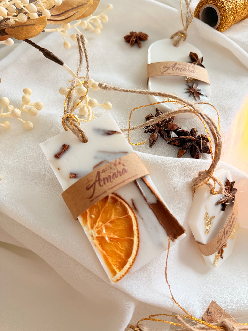 First Communion Favor | Personalized Scented Wax Sachet | Orange & Cinnamon Decor | Baptism Gift | Handmade Religious Keepsake