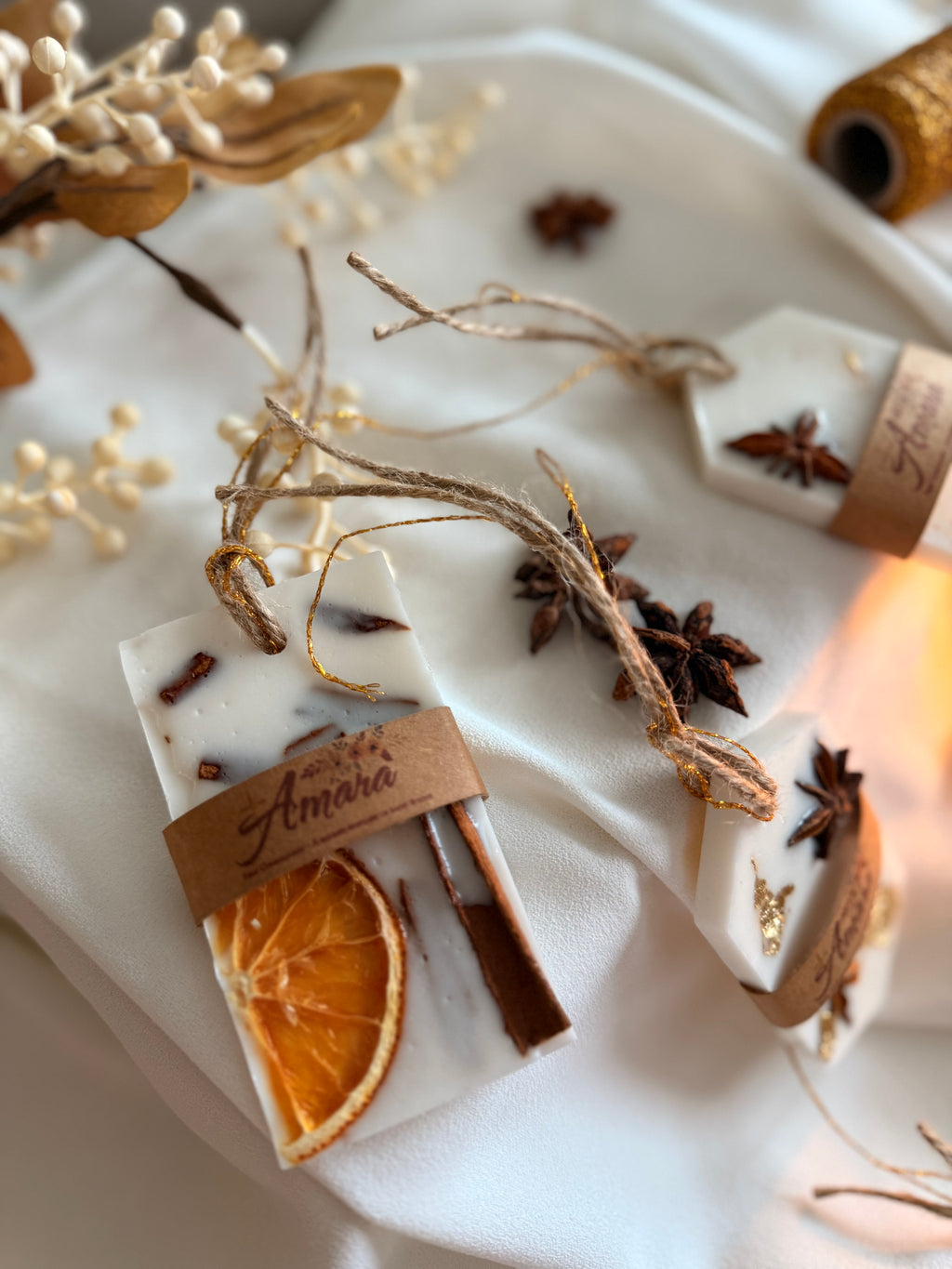 First Communion Favor | Personalized Scented Wax Sachet | Orange & Cinnamon Decor | Baptism Gift | Handmade Religious Keepsake