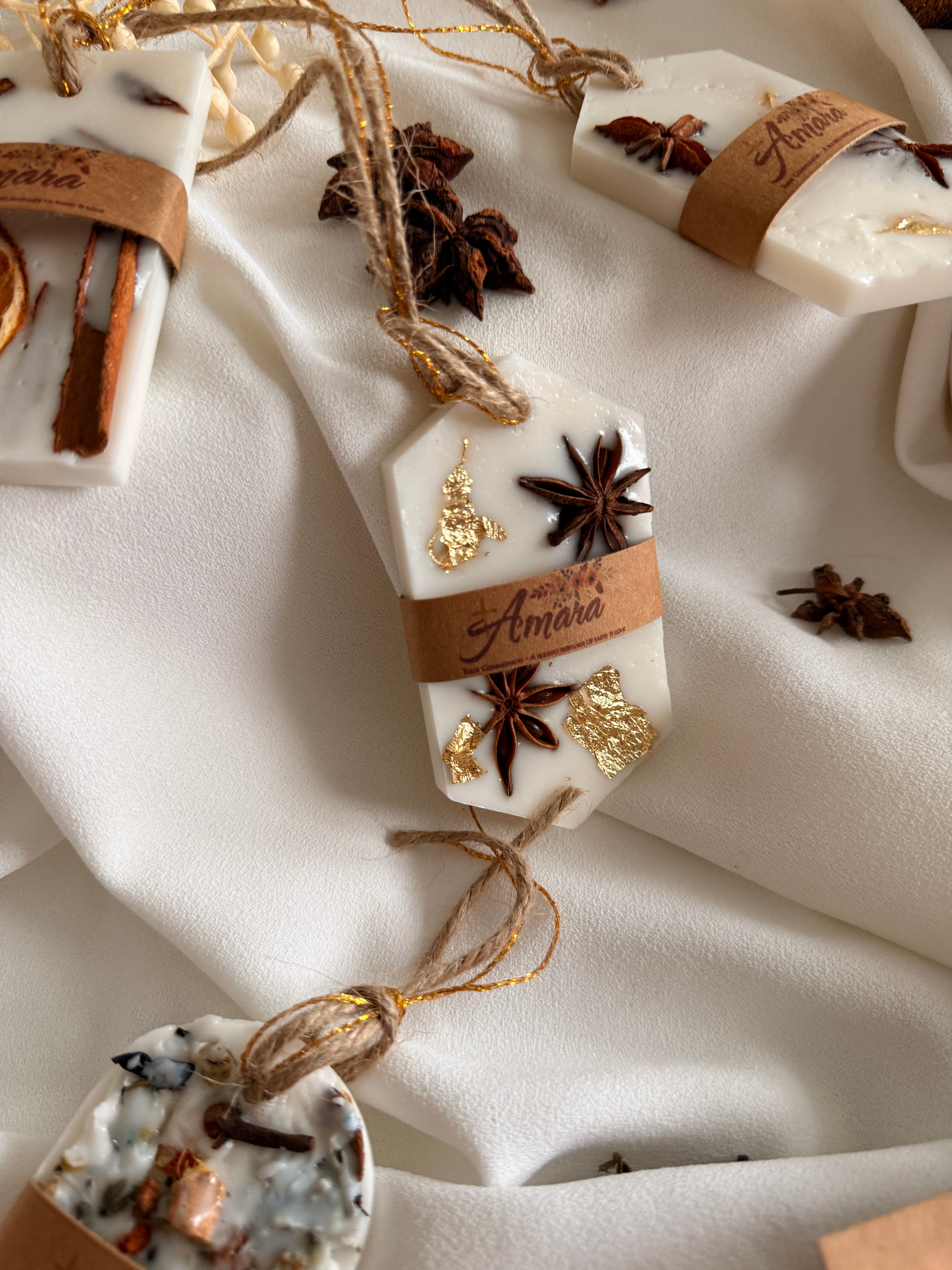 First Communion Favor | Personalized Scented Wax Sachet | Orange & Cinnamon Decor | Baptism Gift | Handmade Religious Keepsake