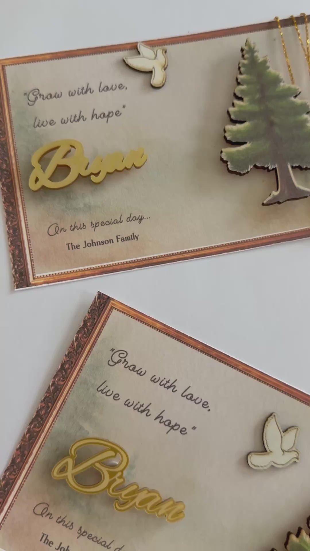 Personalized Wooden Magnet with Mirror Detail – Baby & Event Favor