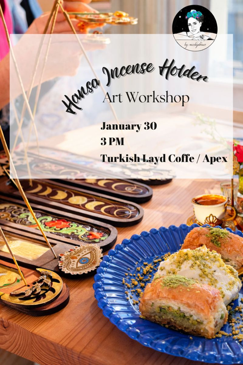 January30-Hamsa Evil Eye Incense Holder Workshop Ticket (Apex, NC)